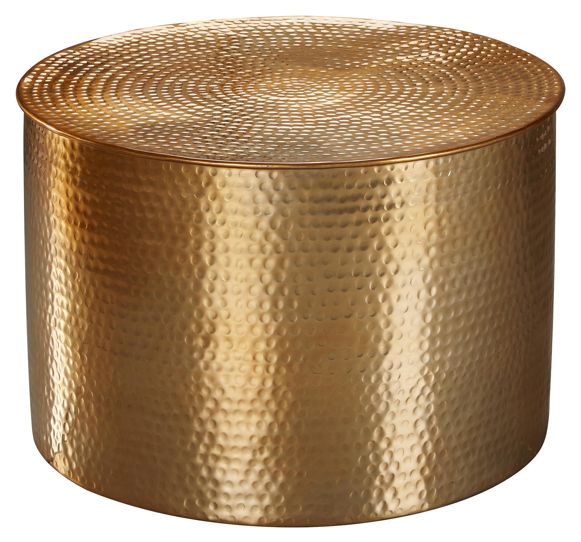 Couchtisch "WL5.483" , Ø ca. 61 cm, gold - Goldfarben, LIFESTYLE, Metall (61/61/40,5cm) - MID.YOU