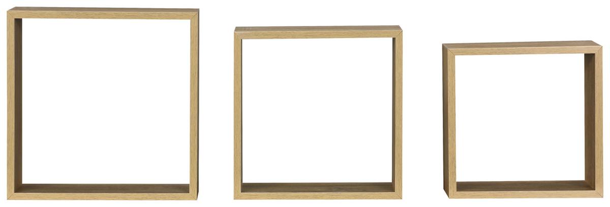 Stenska Polica Simple, Hrast, 3-Delni Set - Moderno (30-27-24/30-27-24/12cm) - Mömax