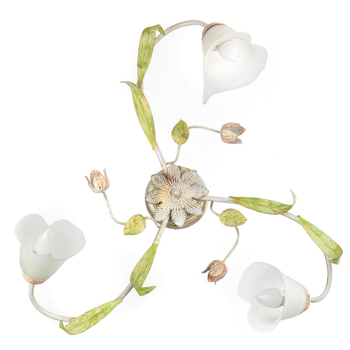 Deckenleuchte Wilma Grün/Weiß/Pink max. 6 Watt - Pink/Weiß, KONVENTIONELL, Glas/Metall (63/20cm)