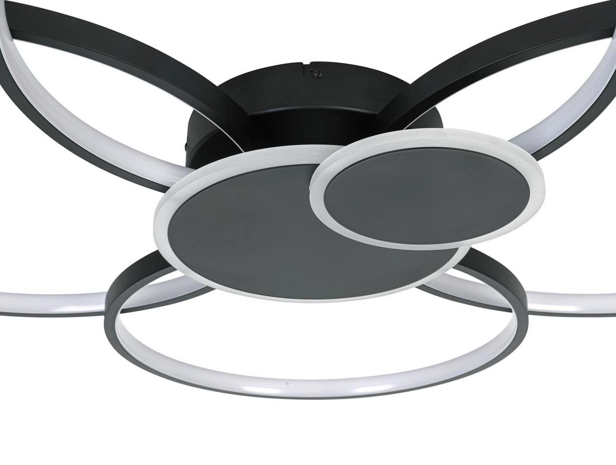 LED-Deckenleuchte Gonzalo 2 Schwarz/Weiß max. 50 Watt - Schwarz/Weiß, MODERN, Kunststoff/Metall (82/97/10cm) - Premium Living