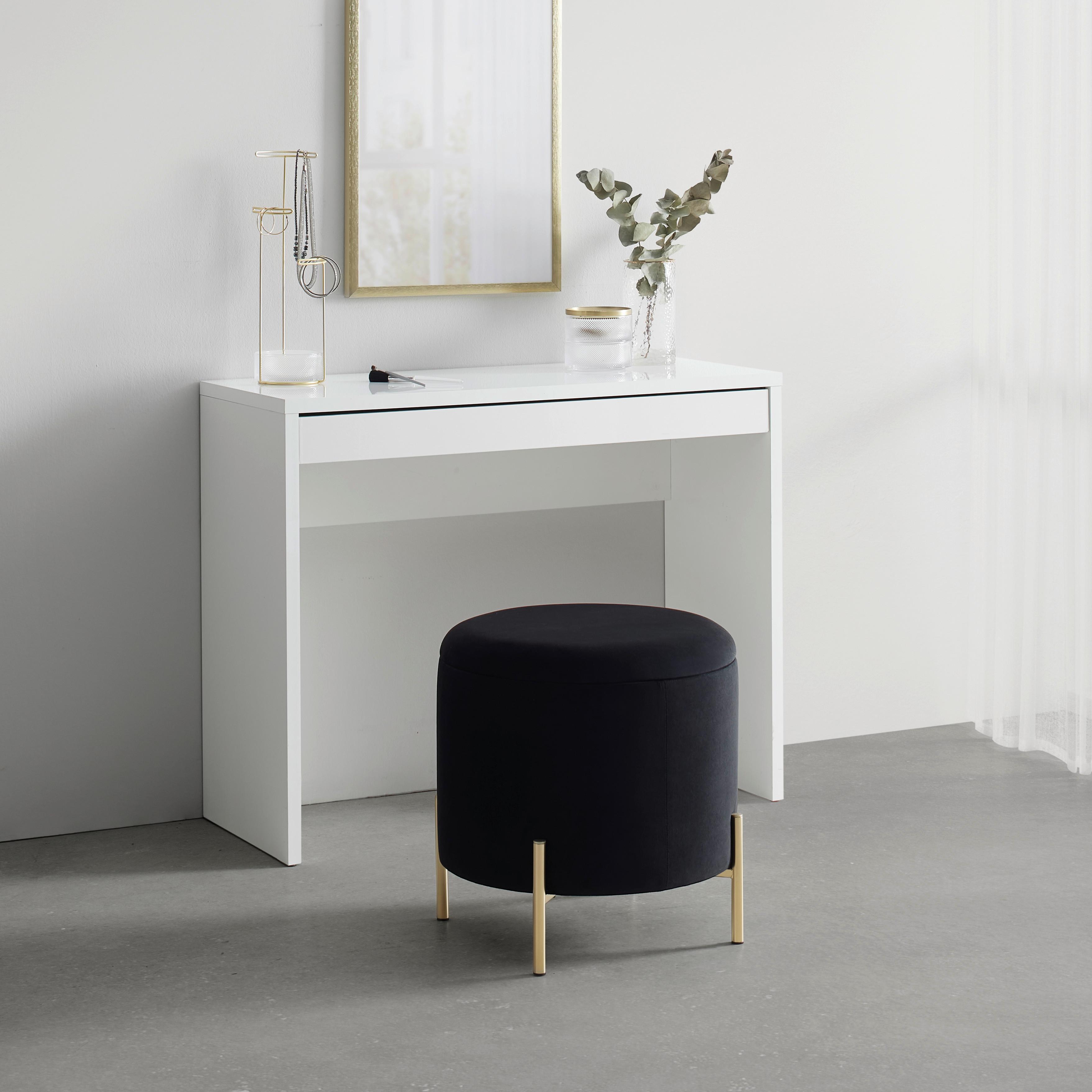Ülőke Mixo - fekete, Modern, faalapú anyag/textil (47/50/47cm) - Mömax