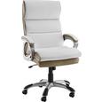Chefsessel Weiß/Cappuccino - Chromfarben/Beige, Holz/Kunststoff (66/112-120/77cm) - Mömax modern living Chefsessel Weiß/Cappuccino - Chromfarben/Beige, Holz/Kunststoff (66/112-120/77cm) - Mömax modern living