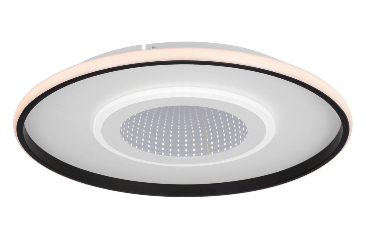 LAMPA SUFITOWA LED SALFORD *SBN* - czarny/biały, Trend, tworzywo sztuczne/metal (50/5,5cm) - Novel