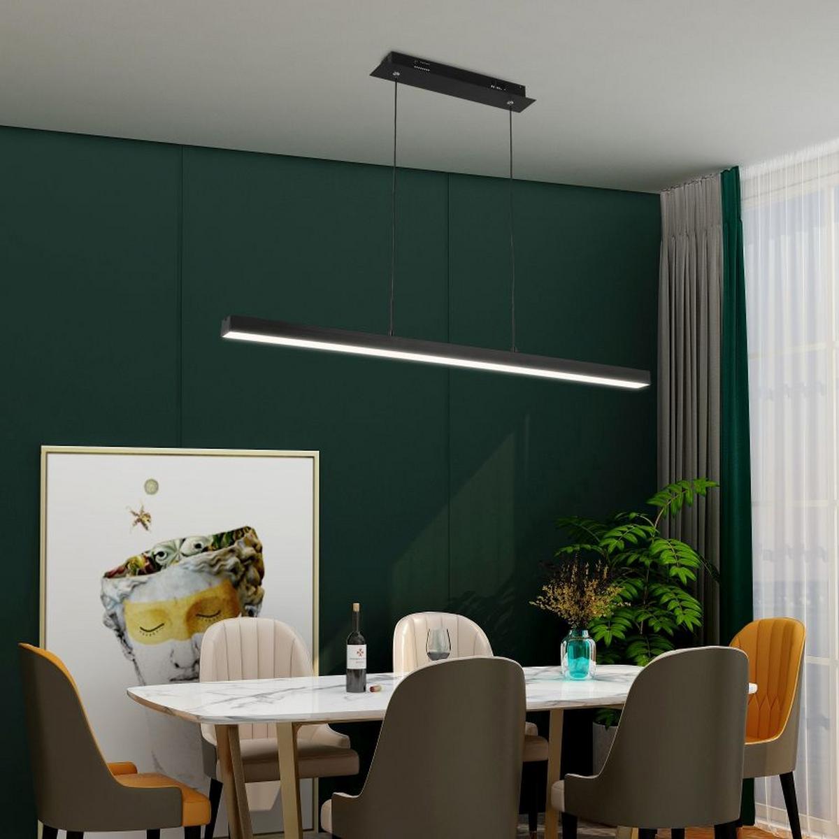 LAMPA WISZĄCA LED SUPREME *SBN*SH* - czarny, Konventionell, tworzywo sztuczne/metal (100/5/120cm) - Novel