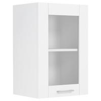 Kuhinjska Zgornja Omarica Colura, Bela, Š 40cm - srebrne barve/bela, Trend, umetna masa/steklo (40/60/31cm) - MID.YOU