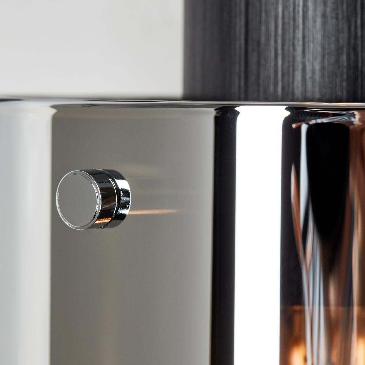 Wandleuchte Simonis in Grau/Schwarz max. 52 Watt - Schwarz/Grau, Design, Glas/Metall (34/20/15cm) - Brilliant