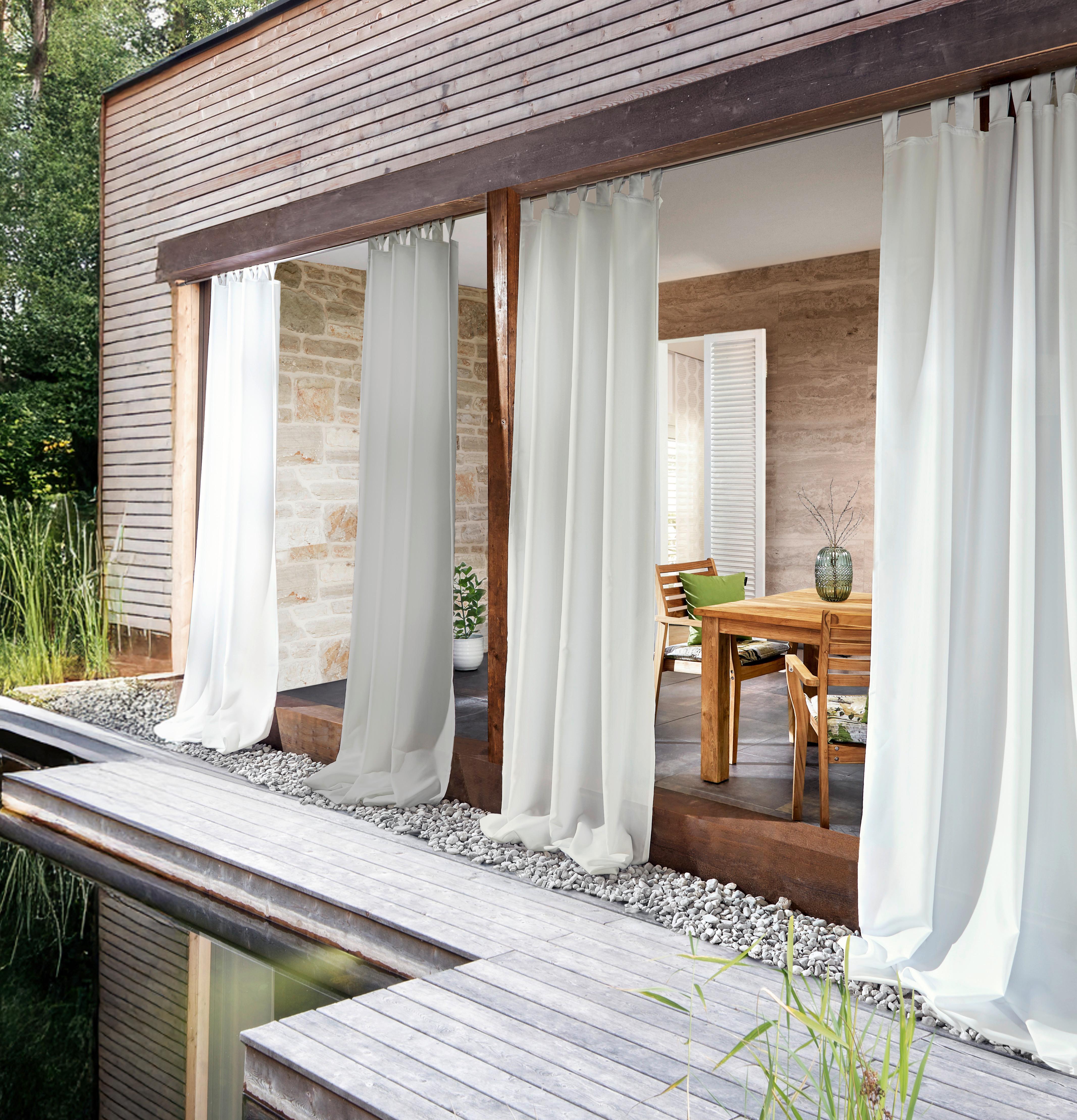 ZASŁONA OGRODOWA OUTDOOR - biały, Basics, tkanina (140/300cm) - Esposa