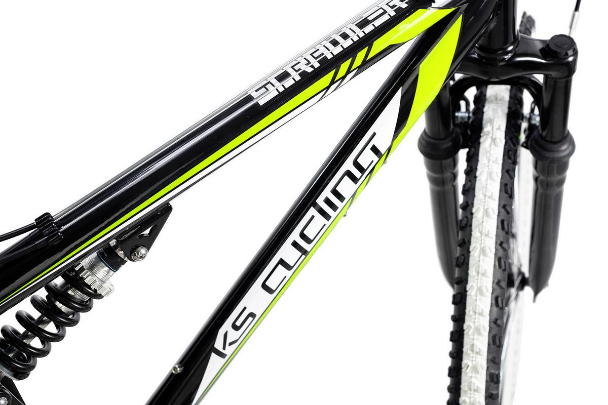 Mountainbike Fully 26'' Scrawler RH 51cm - Schwarz/Grün, Basics, Metall (180/70cm) - KS Cycling