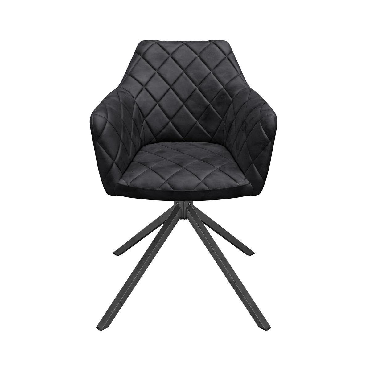 Stol Patti, Antracit, Vrtljiv - črna/antracit, Konvencionalno, kovina/tekstil (58/81/54cm)
