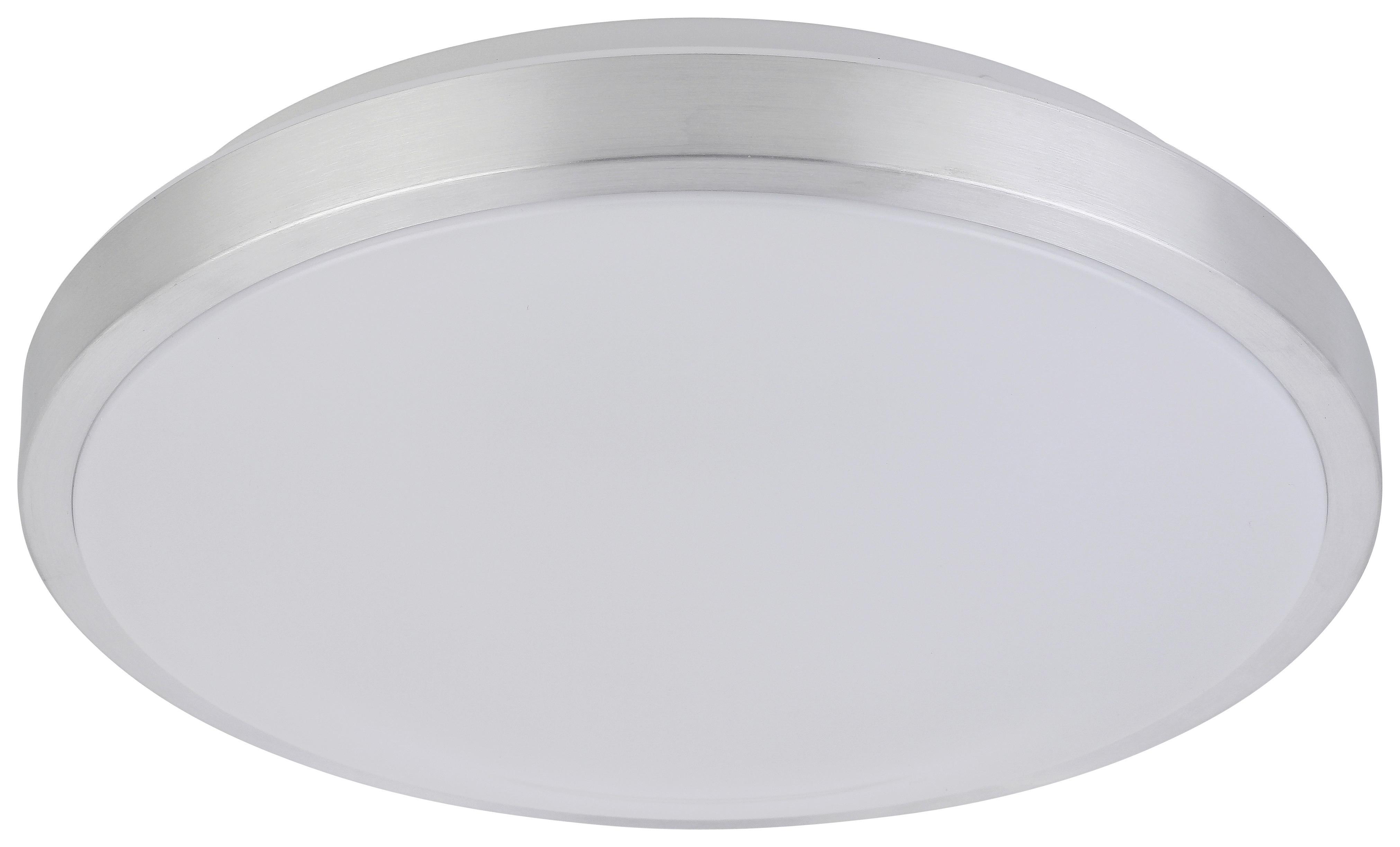 Mennyezeti Lámpa Winfried 30cm - Fehér/Alu, modern, Műanyag/Fém (30/9cm) - Modern Living