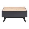 SALONTAFEL FOSCO - Eikenkleuren/Grijs, Modern, Metaal (80/80/38cm) - Bessagi Home