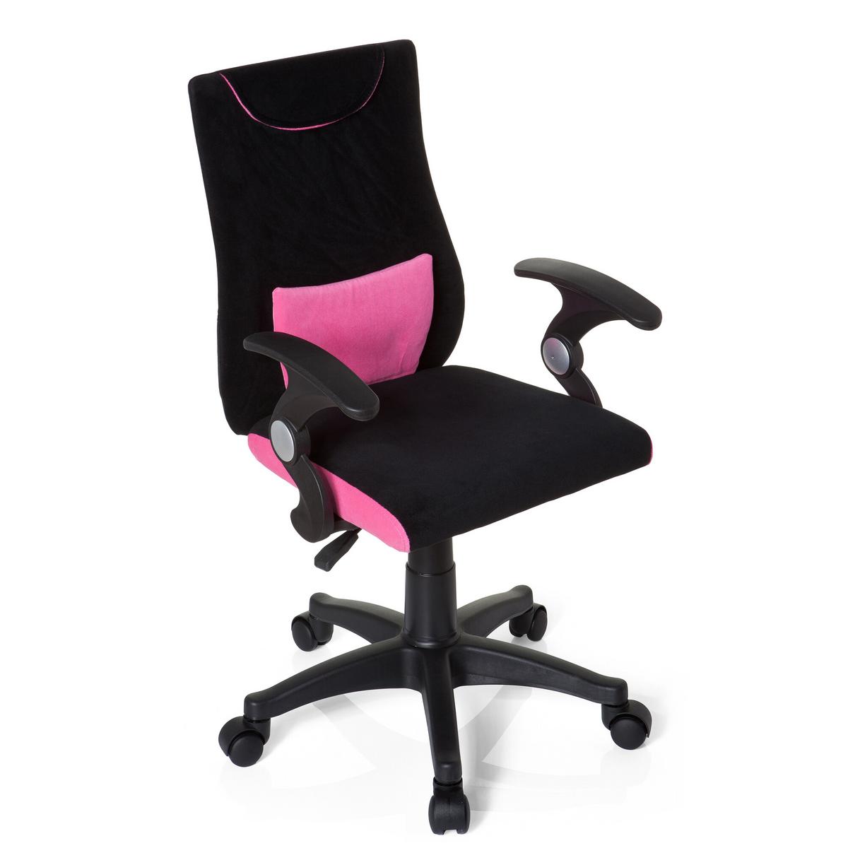 Mladinski Vrtljivi Stol Kiddy Pro Al, Črna, Roza - pink/črna, Basics, umetna masa (50/87-97/40cm) - MID.YOU