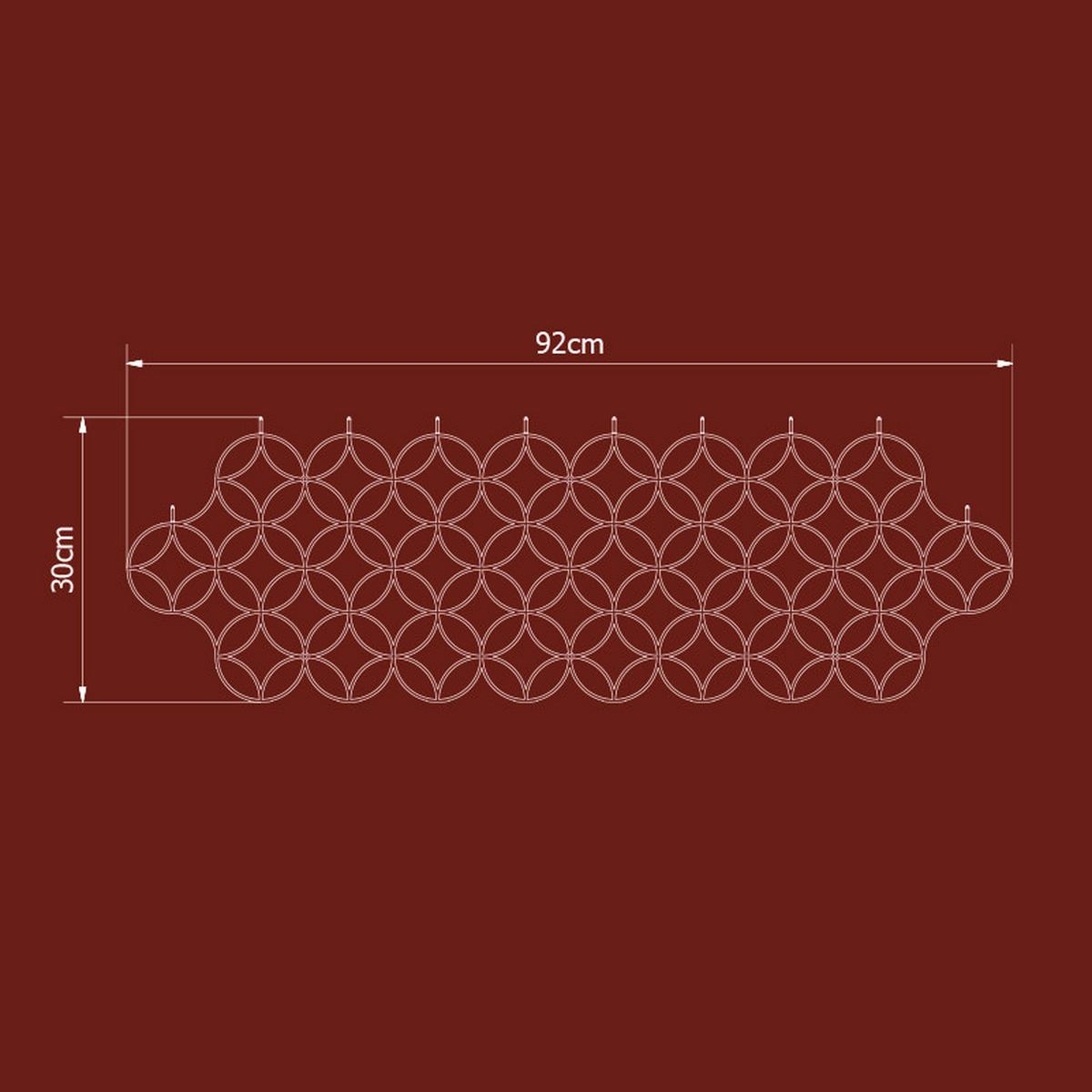 WIESZAK ŚCIENNY HOLO - czarny, Design, metal (2,5/92/30cm) - MID.YOU