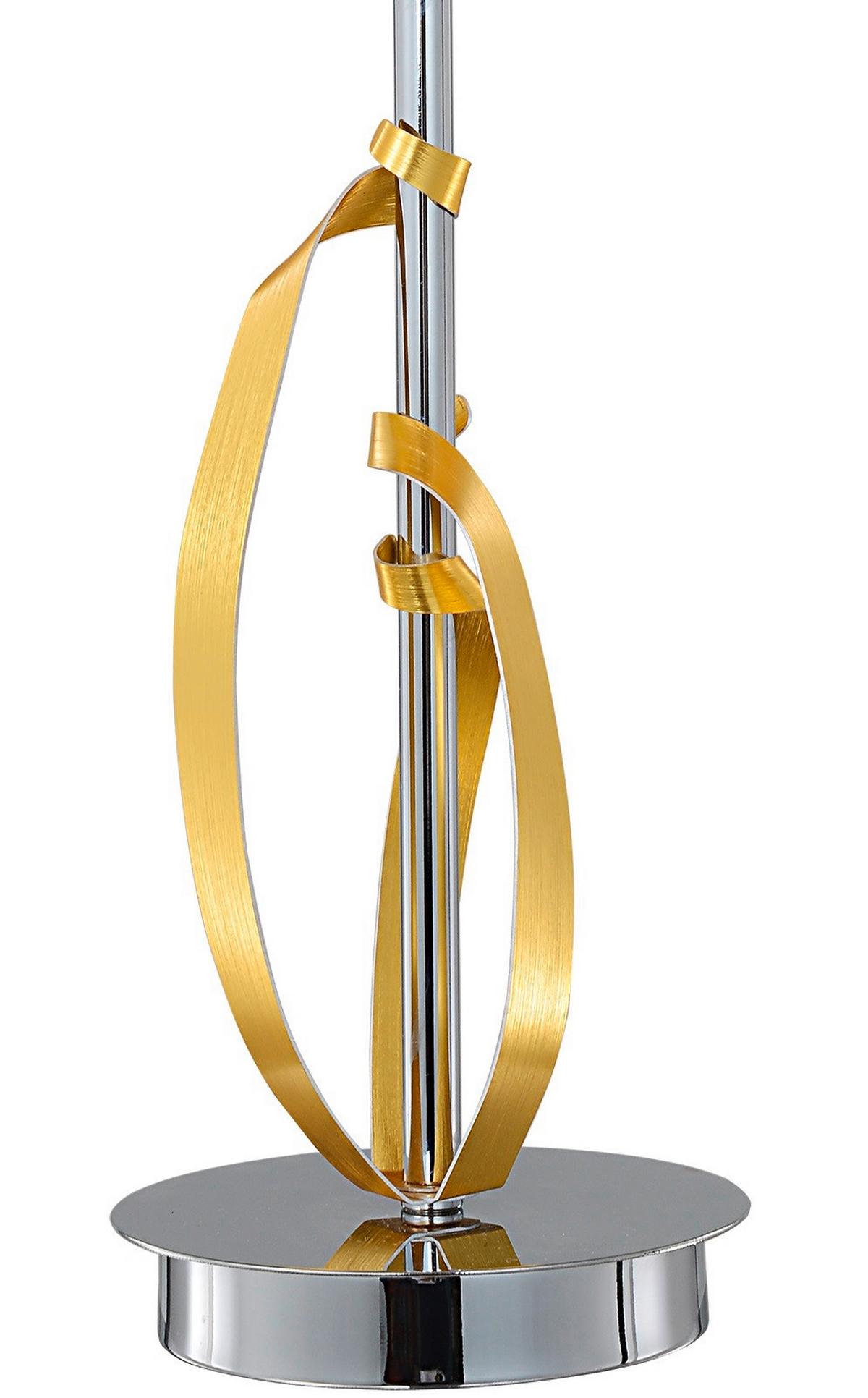 Stolna Svjetiljka Diva - boje kroma/zlatne boje, Konvencionalno, metal/plastika (23/23/50cm)