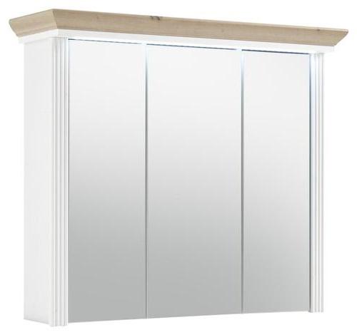 SZAFKA Z LUSTREM JASMIN - kolor dębowy/kolor piniowy, Basics, materiał drewnopochodny/szkło (82,5/74/25cm) - Livetastic