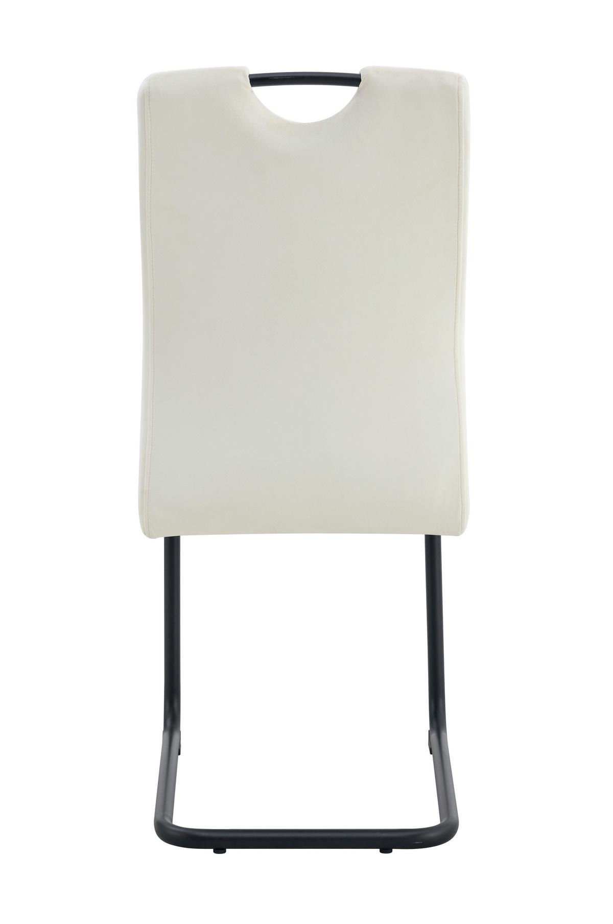 SCHWINGSTUHL-SET LISA - Creme/Schwarz, Modern, Textil/Metall (43/98/61cm) - MID.YOU