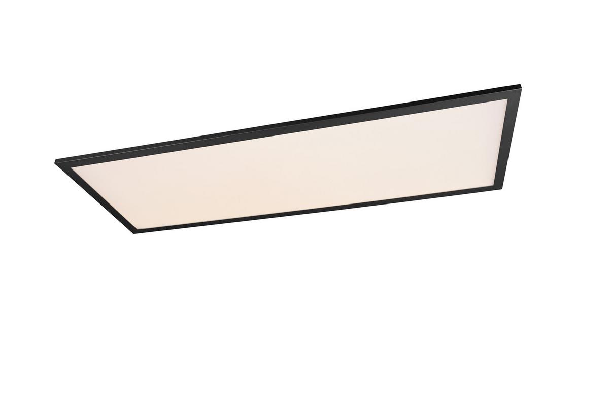LED-Deckenleuchte Schwarz 34 Watt - Schwarz, Basics, Metall (30/80/5cm)