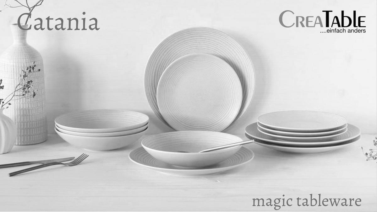 Jedilni Servis Catania Peach, 12-Delni - roza, Basics, keramika - Creatable