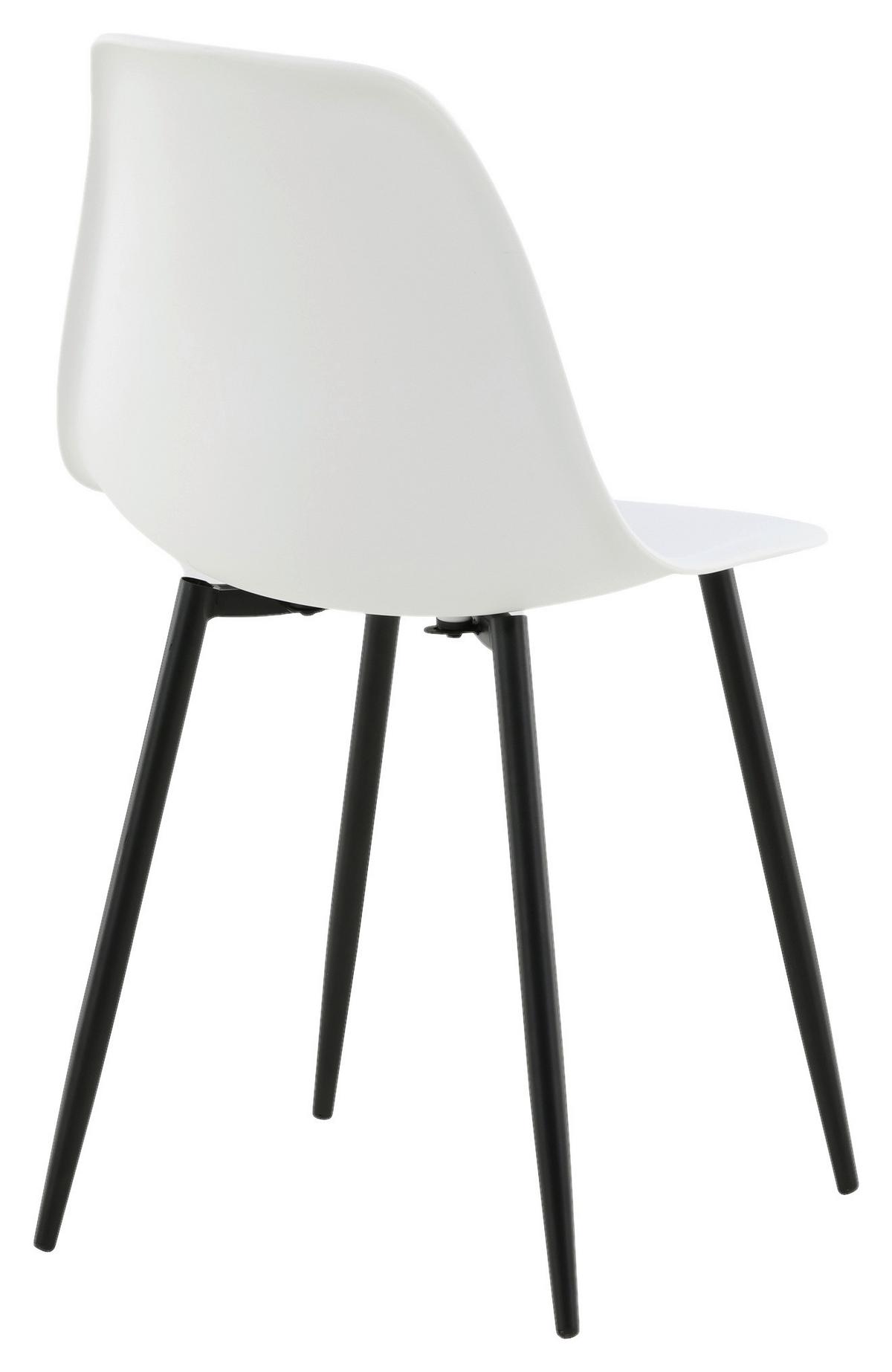 STUHL-SET POLAR - Schwarz/Weiß, Design, Kunststoff/Metall (45,5/81/58cm) - Livetastic