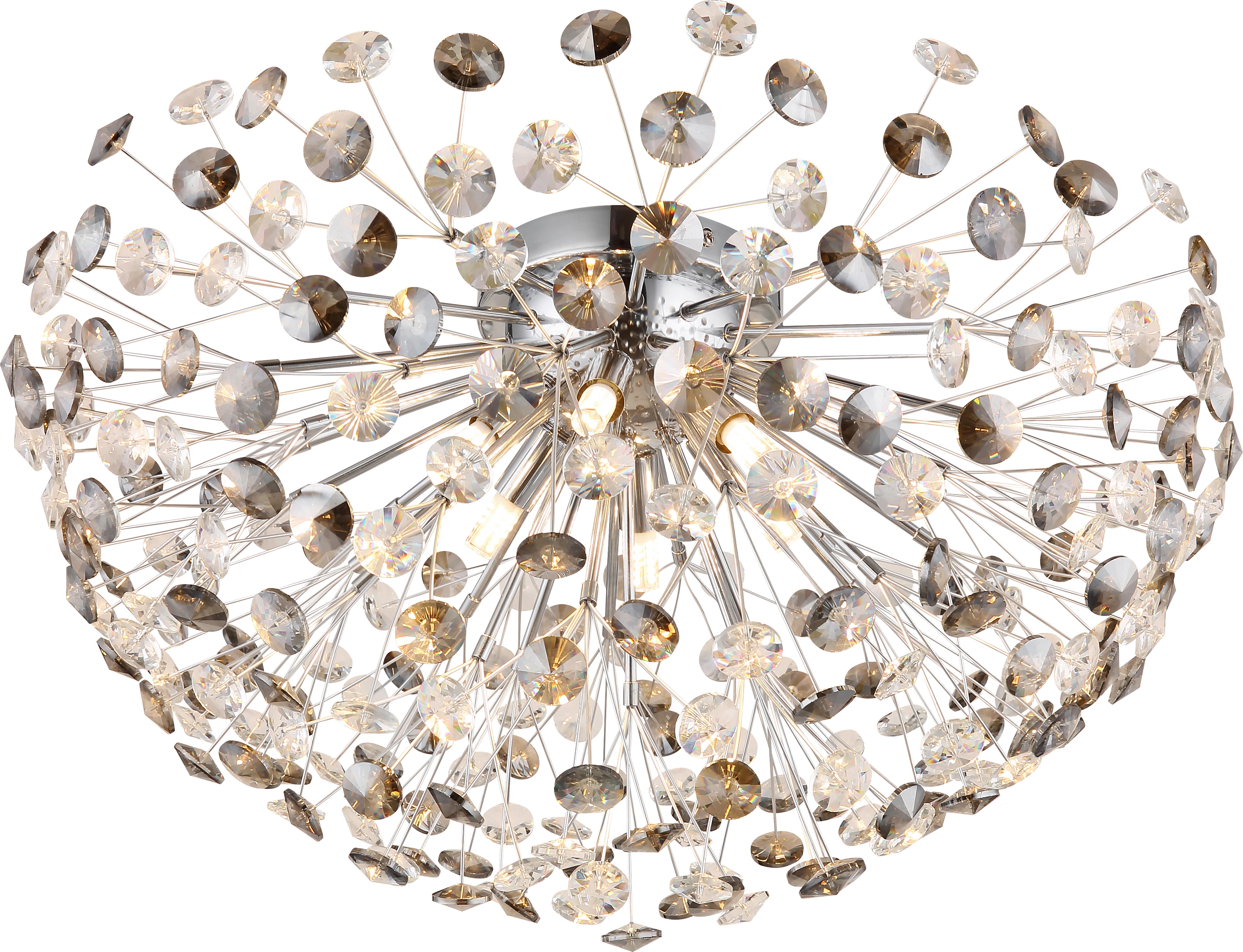 LED-Deckenleuchte Cataleya Klar/Goldfarben max. 3,5 Watt - Klar/Goldfarben, Basics, Glas/Metall (65/65/32,5cm)