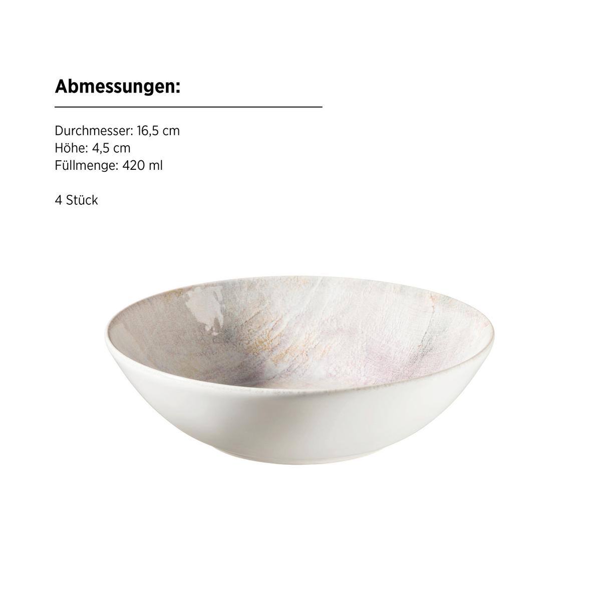 Müslischalenset 935624 - Weiss/Lila, Basics, Keramik (16,5/4,5cm) - Mäser