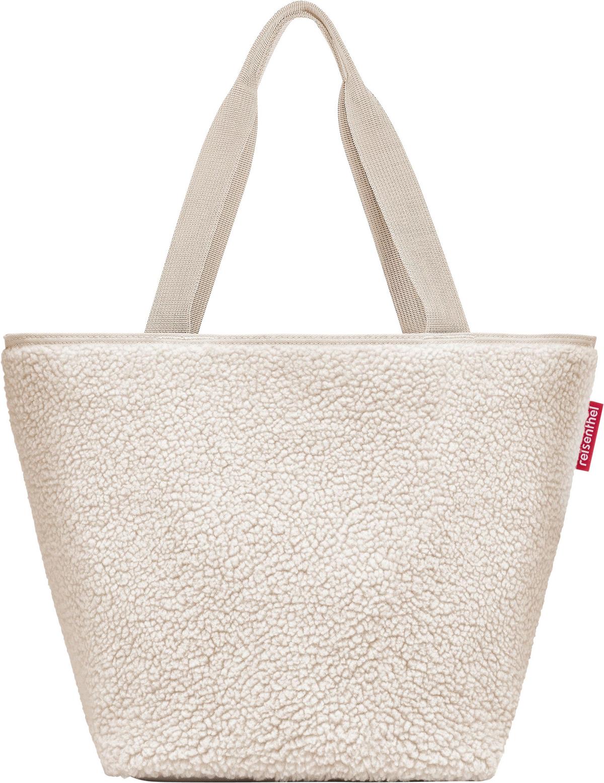 TORBA NA ZAKUPY SHOPPER M TEDDY SAND - kremowy, Basics, tkanina (51/30,5/26cm) - Reisenthel