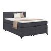 Boxspringbett Bari in Anthrazit ca. 140x200cm - Anthrazit/Schwarz, KONVENTIONELL, Textil/Metall (140/200cm) - Mömax