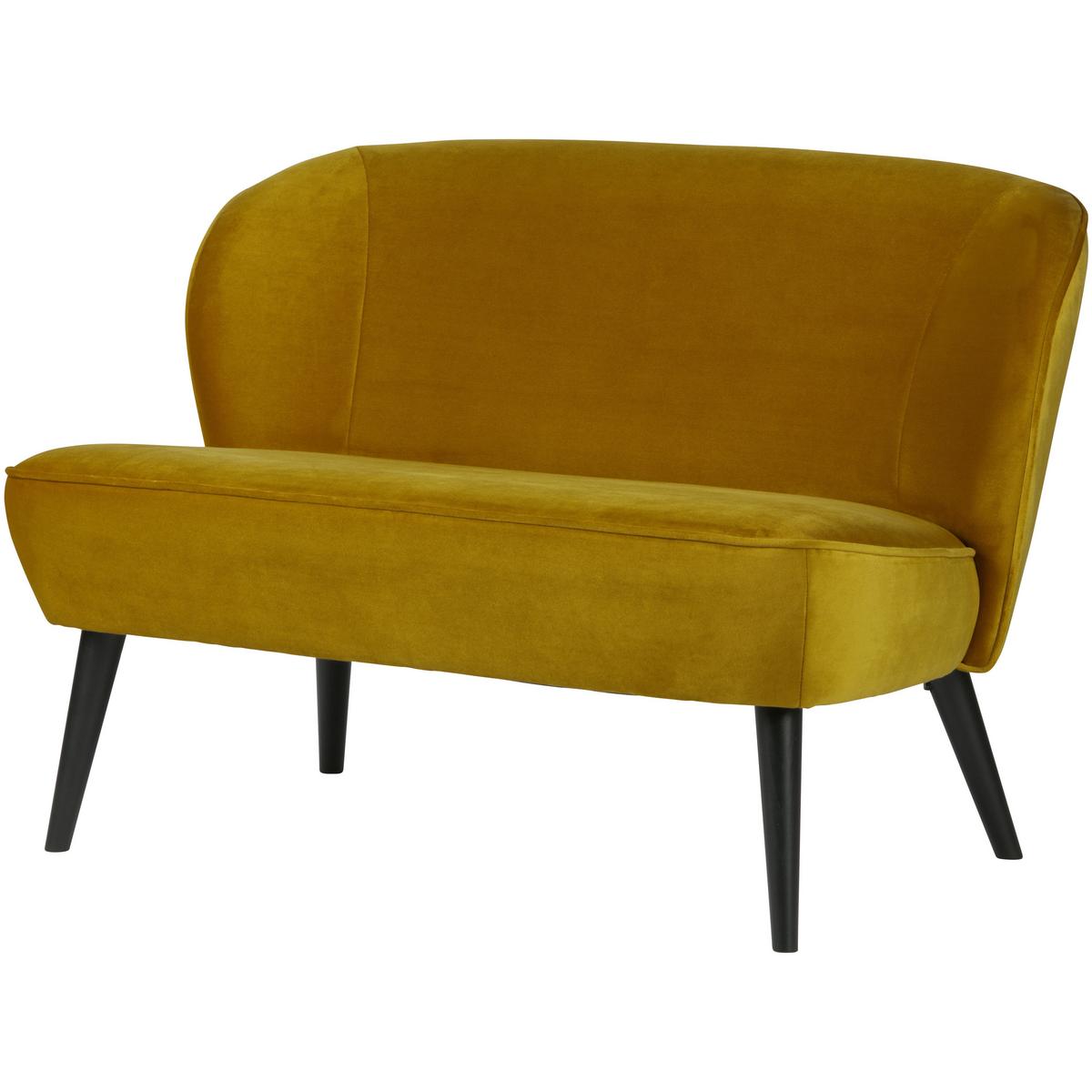 Sofa Sara Gelb - Gelb/Schwarz, Design, Holz/Textil (110/73/72cm) - Livetastic