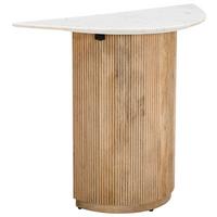 STÓŁ KONSOLA LILIANA - kolor naturalny/biały, Design, kamień/drewno (100/76/40cm) - Livetastic