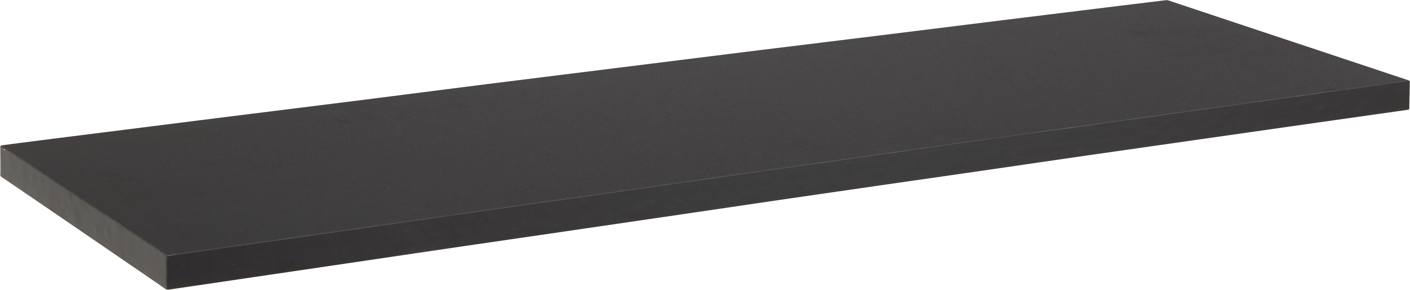 VÄGGHYLLA BIGG -SB- - svart, trä (80/1,6/25cm) - Mömax