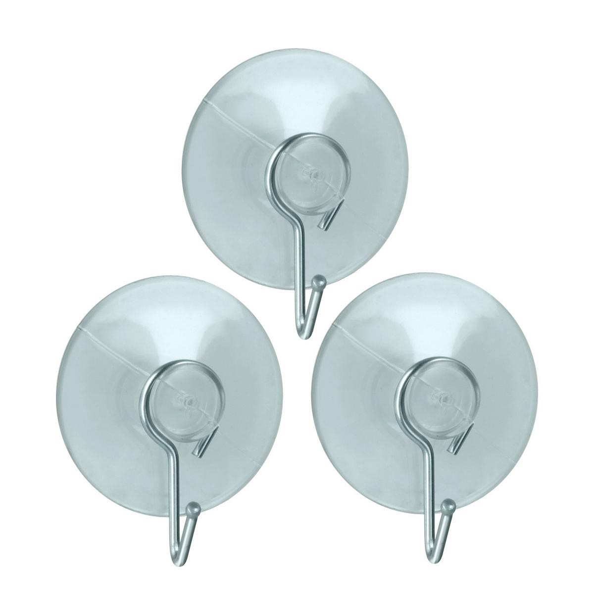 Öntapadós Akasztó Malika - áttetsző, Basics, műanyag (9,50/16/2,80cm) - Metaltex