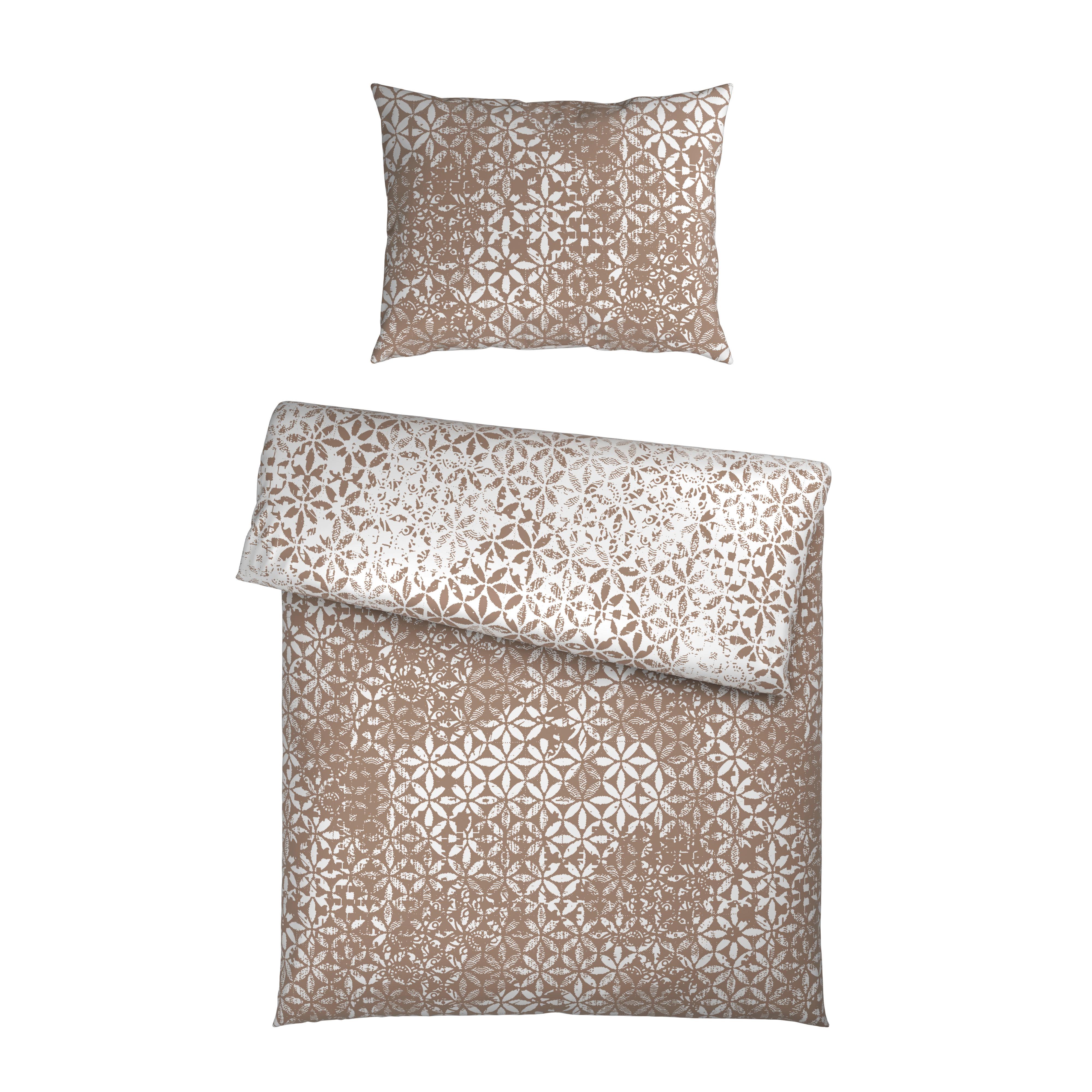 Bettwäsche Daniela Taupe ca. 140x200cm - Taupe, KONVENTIONELL, Textil (140/200cm) - Mömax