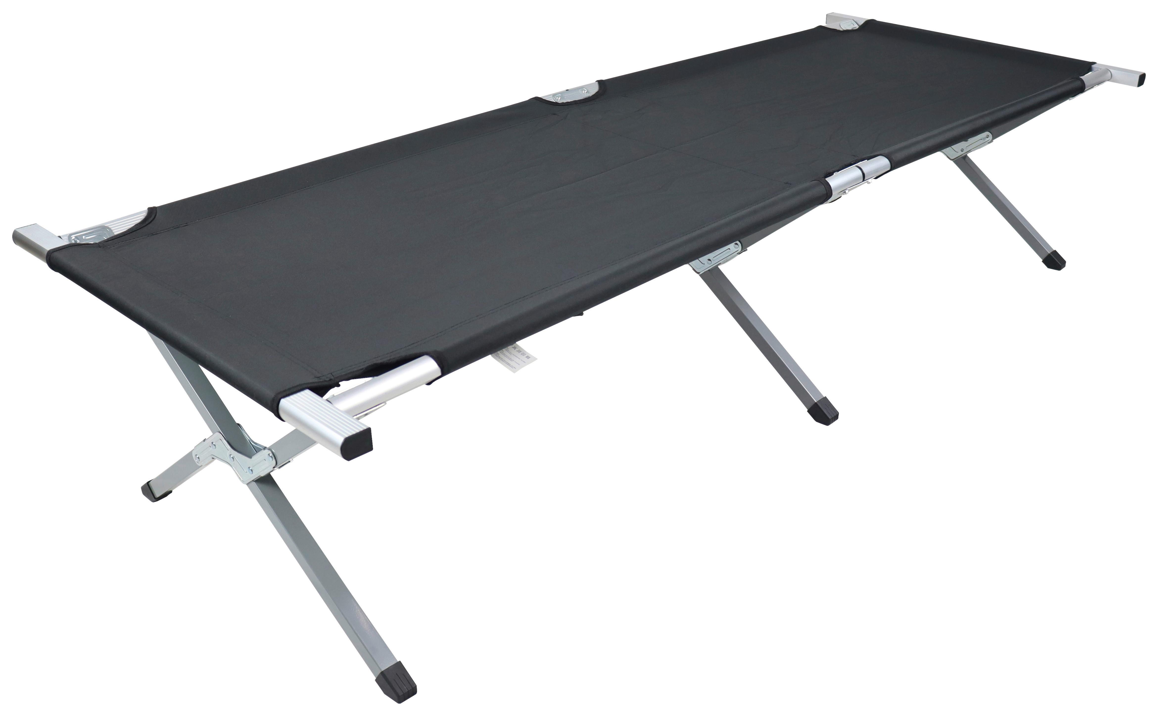 Postelja Za Kampiranje Tosali L, Črna - črna, Moderno, kovina/tekstil (70/210cm) - Ambia Garden