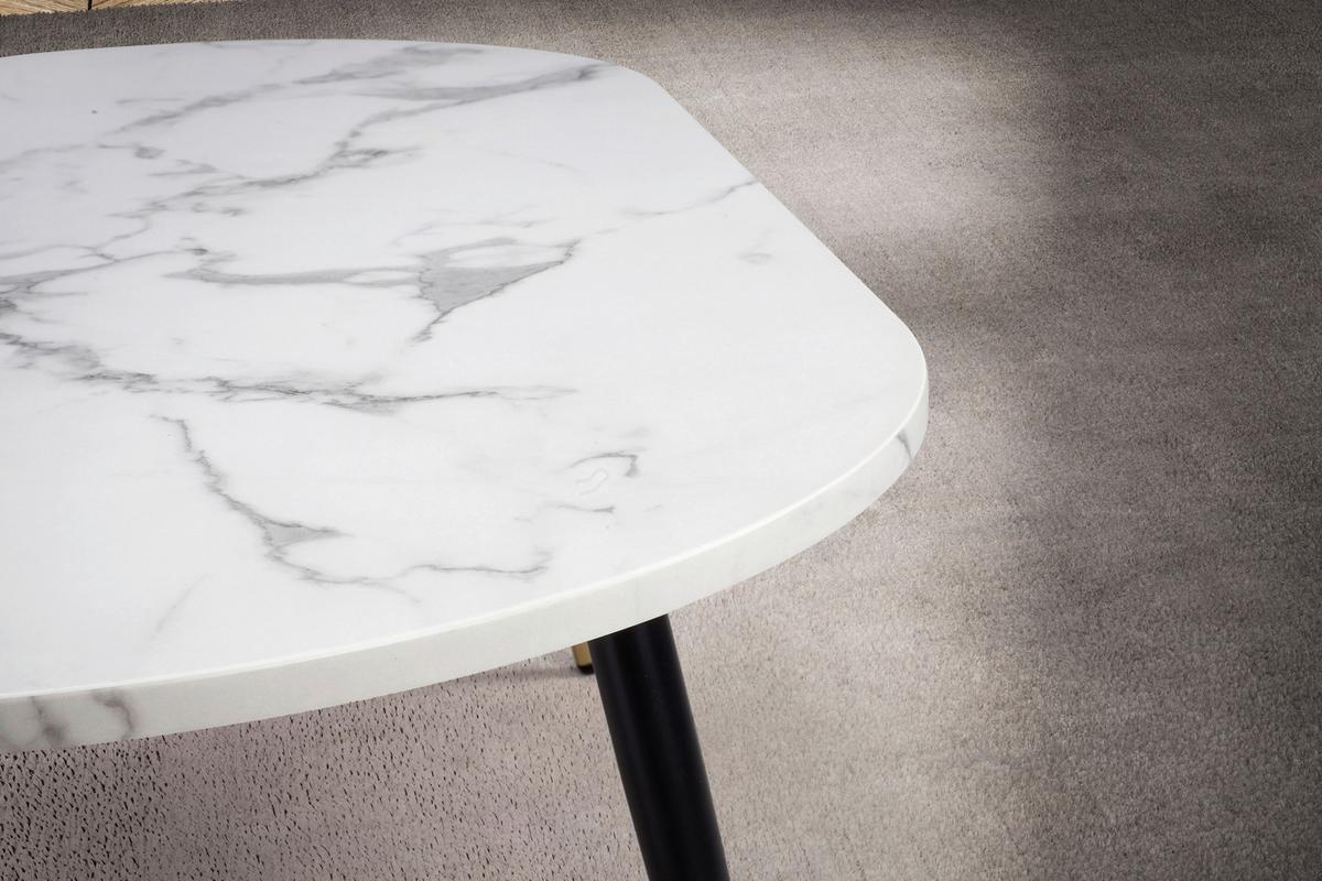 Klubska Miza Marble, Videz Marmorja - zlate barve/črna, Design, kovina/leseni material (120/60/41,5cm) - MID.YOU