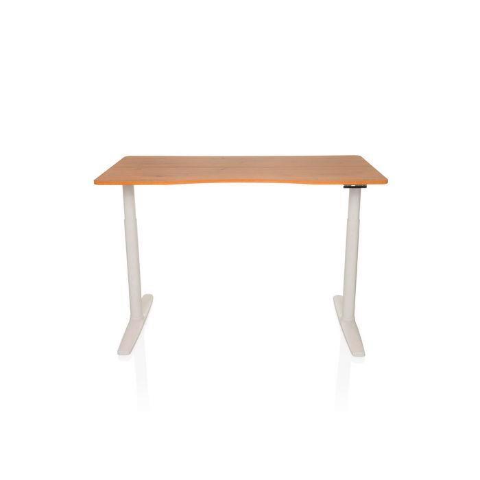 Pisalna Miza Stand Pro R, Hrast - barve hrasta/bela, Moderno, kovina/leseni material (140/70/73 - 118cm) - MID.YOU