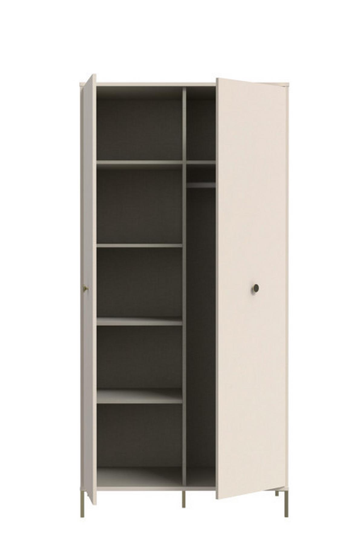 Ormar Salvatrice - boje pijeska/zlatne boje, Konvencionalno, drvni materijal/metal (93,7/195,2/55,8cm) - Modern Living