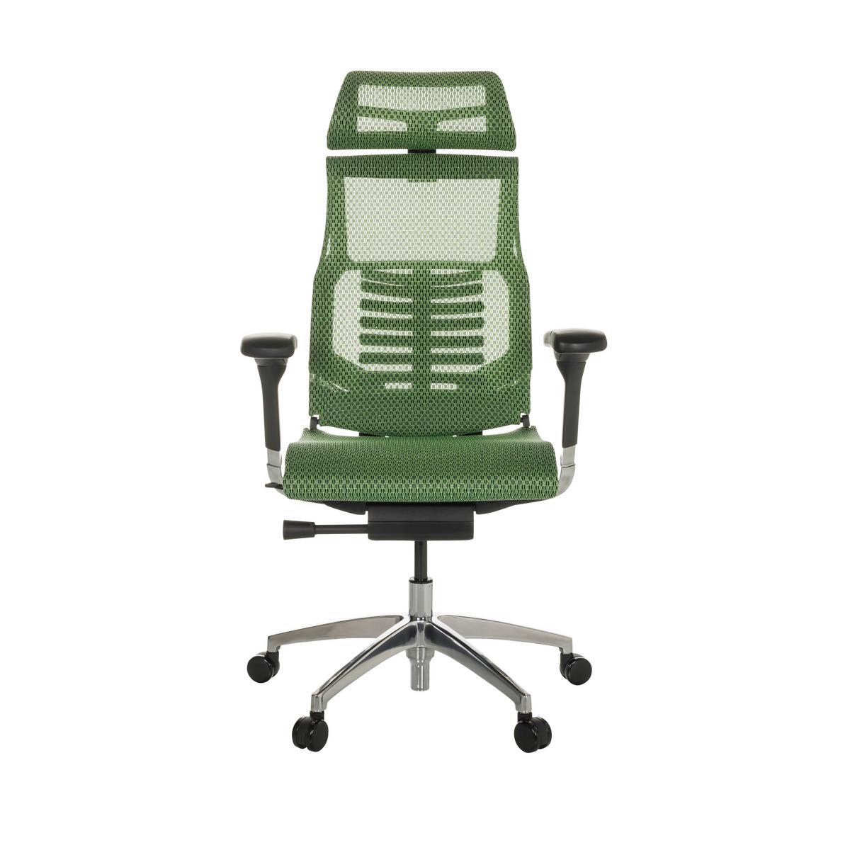 Pisarniški Stol Dynafit Ii, Zelena - srebrne barve/zelena, Basics, kovina/umetna masa (67/119-135/60cm) - MID.YOU