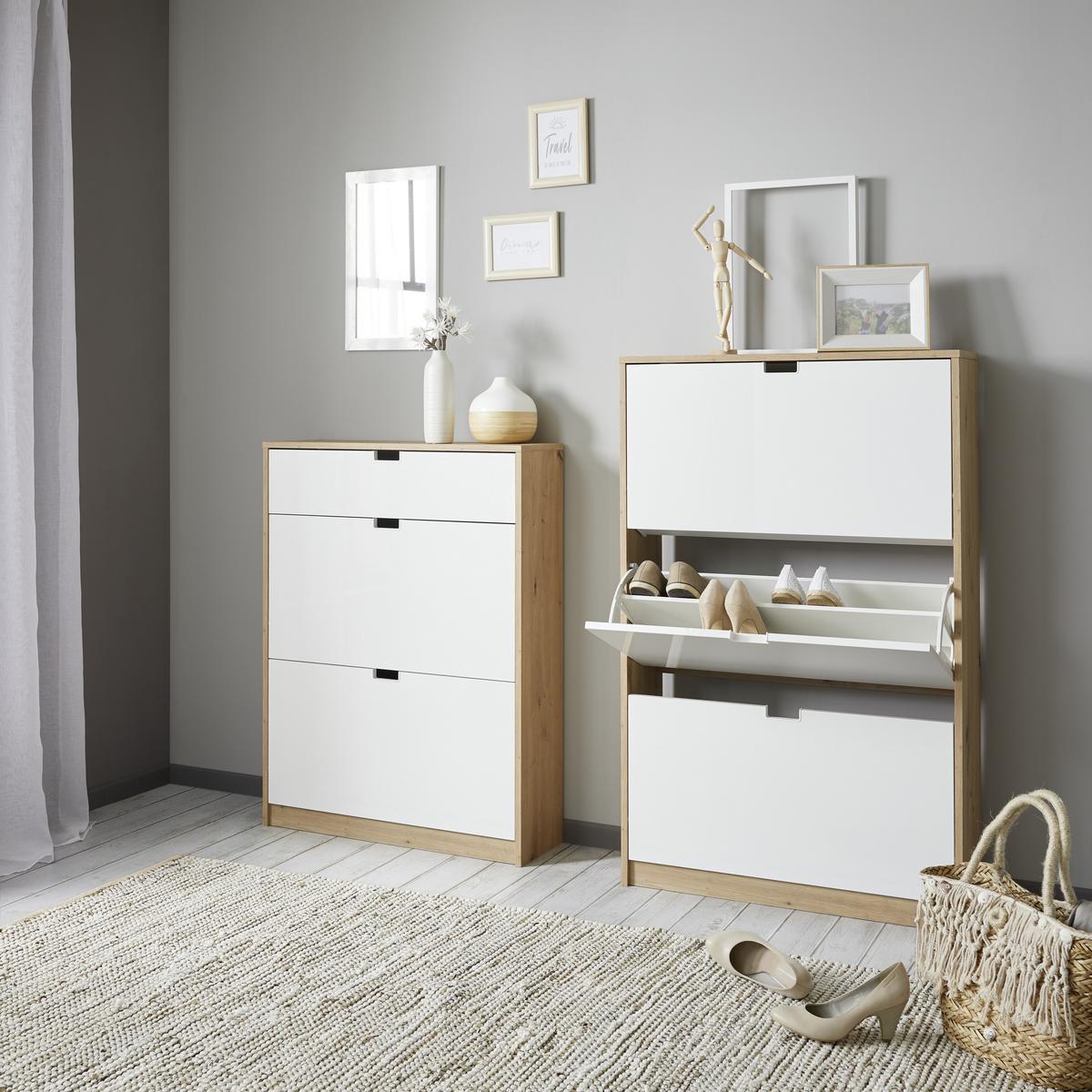 LUSTRO ŚCIENNE WHITE SHINE -SB- - biały, Modern, materiał drewnopochodny/szkło (30/50cm) - Mömax