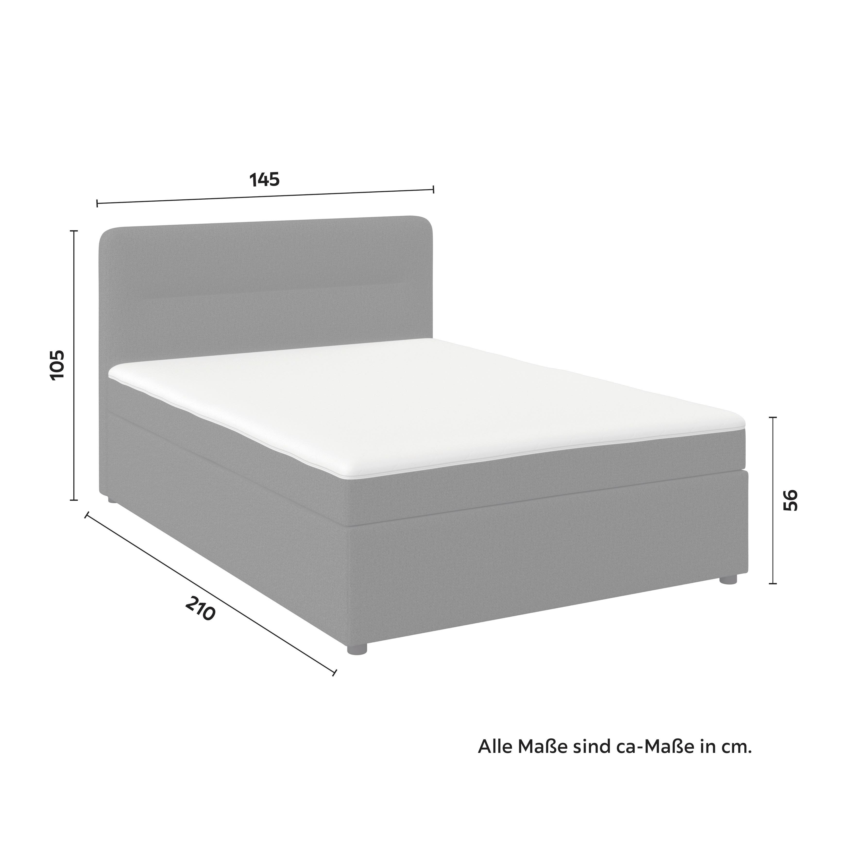 BOXSÄNG MARCO - brun/svart, Modern, trä/textil (140/200cm) - Bessagi Home