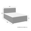 BOXSÄNG MARCO - brun/svart, Modern, trä/textil (140/200cm) - Bessagi Home