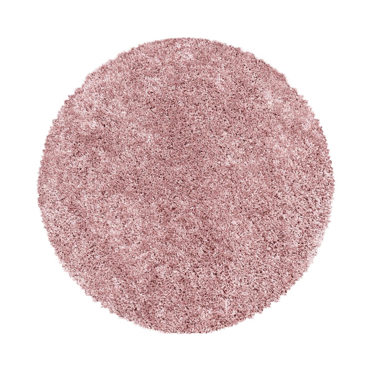 Hochflorteppich Sydney Rosa Ø ca. 80cm - Rosa, Basics, Textil (80cm)