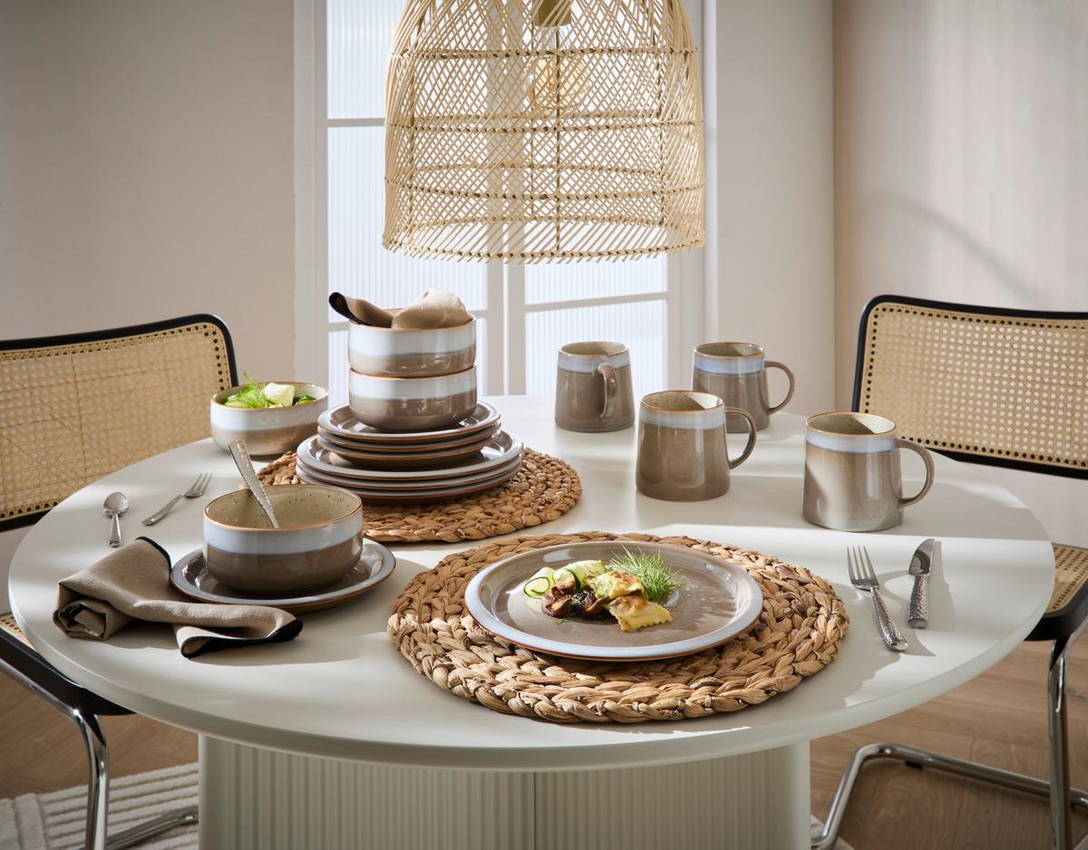 SERWIS OBIADOWO-ŚNIADANIOWY PROVENCE - niebieski/szary, Trend, ceramika - Landscape