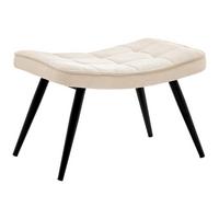 Hocker Gunvor Beige - Beige/Schwarz, MODERN, Holz/Textil (42/38/52cm) - Based