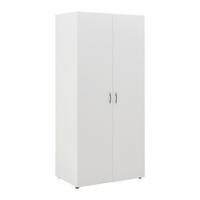 Drehtürenschrank Joe Weiß - Alufarben/Weiß, KONVENTIONELL, Holzwerkstoff/Kunststoff (81/177/51cm) - Based