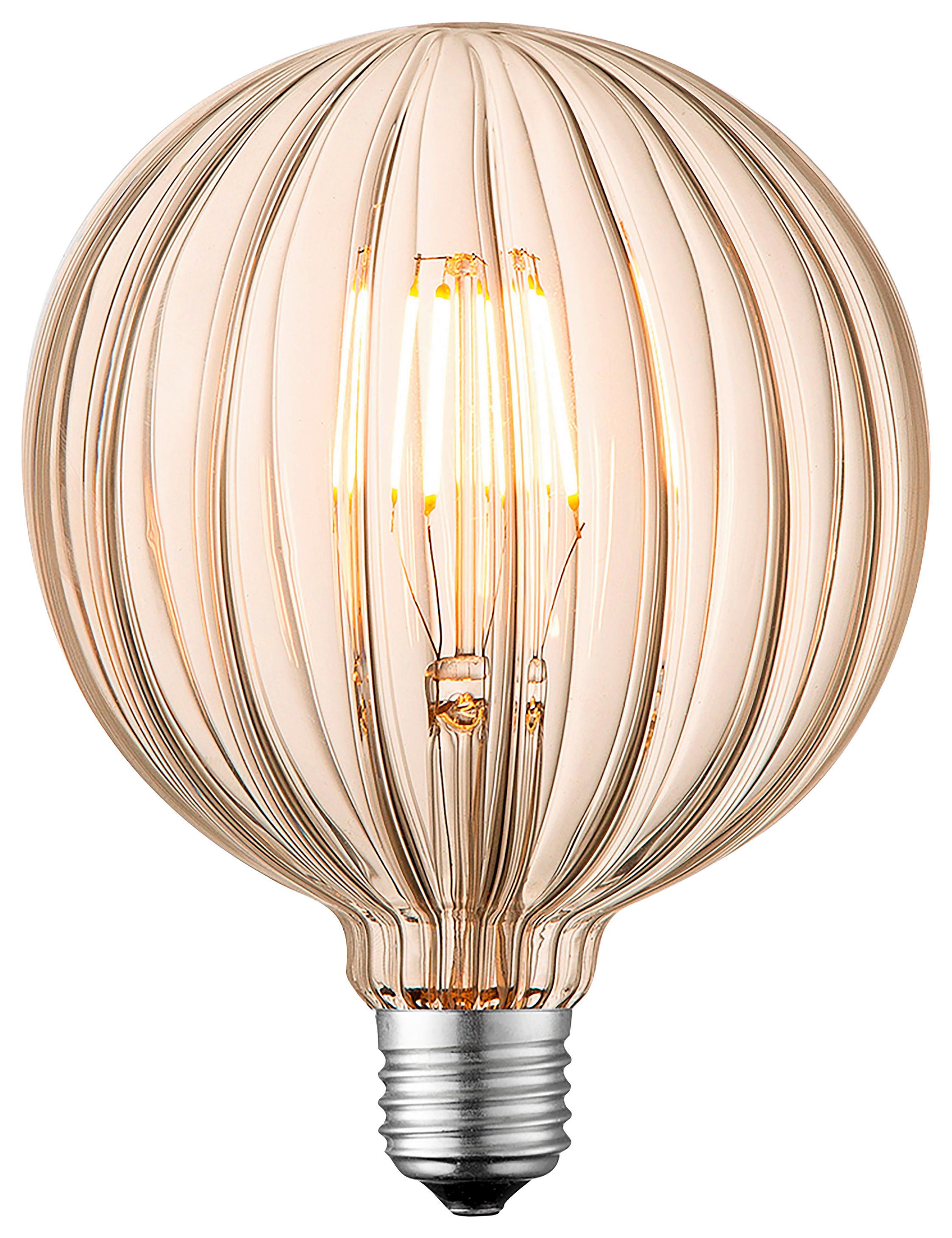LED-Leuchtmittel Diy max. 4 Watt - Bernsteinfarben, MODERN, Glas/Metall (12,5/12,5/17cm)