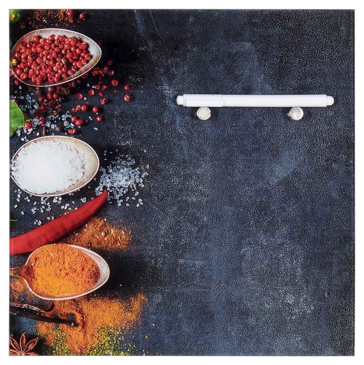 TABLICA MAGNETYCZNA MT-KUM1030 - różnokolorowy, Basics, szkło (50/50cm) - Euroart