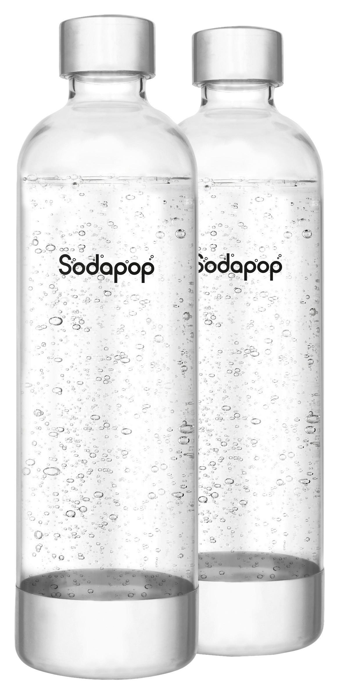 BUTELKA DO SATURATORA 10028727 - przezroczysty, Basics, tworzywo sztuczne (8.5/29/8.5cm) - Sodapop