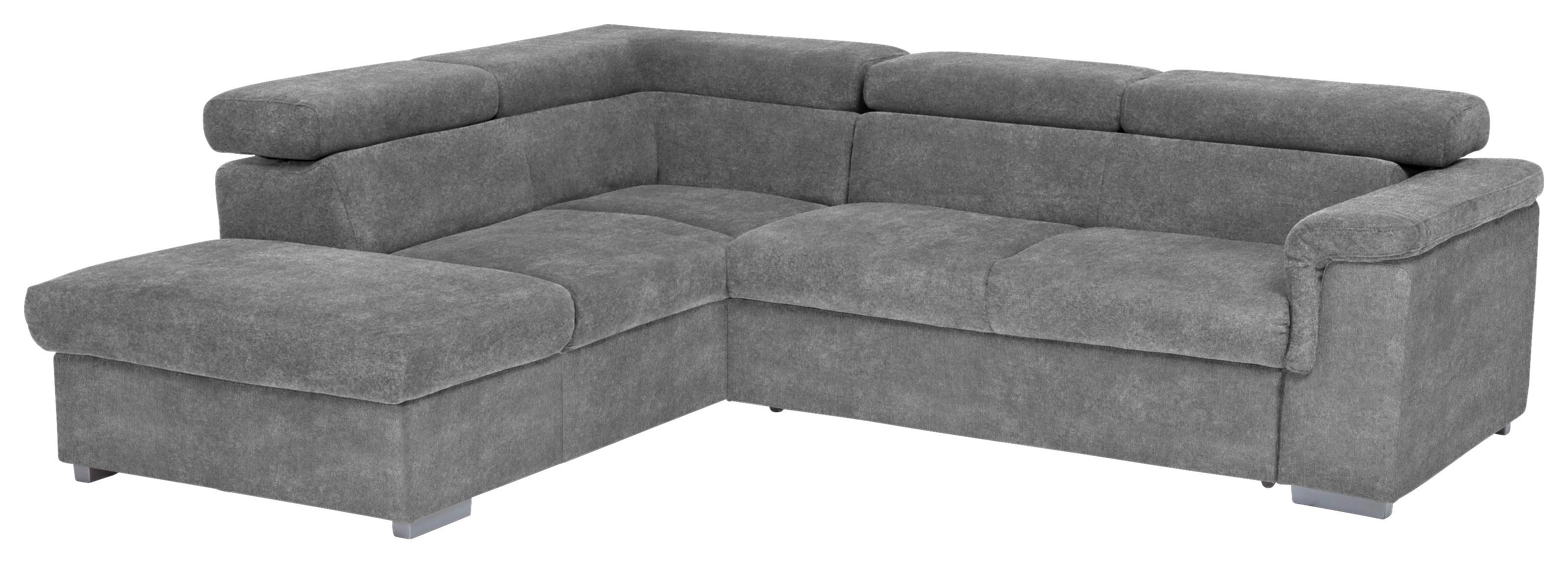 Wohnlandschaft "Milla" , Grau ca. 217x252 cm - Grau, Basics, Holz/Textil (217/252cm) - MID.YOU