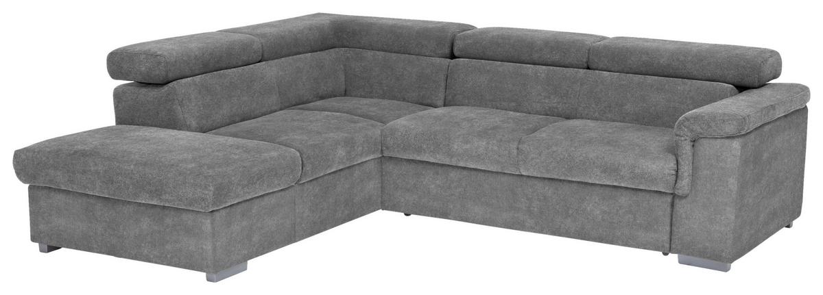 Wohnlandschaft "Milla" , Grau ca. 217x252 cm - Grau, Basics, Holz/Textil (217/252cm) - MID.YOU