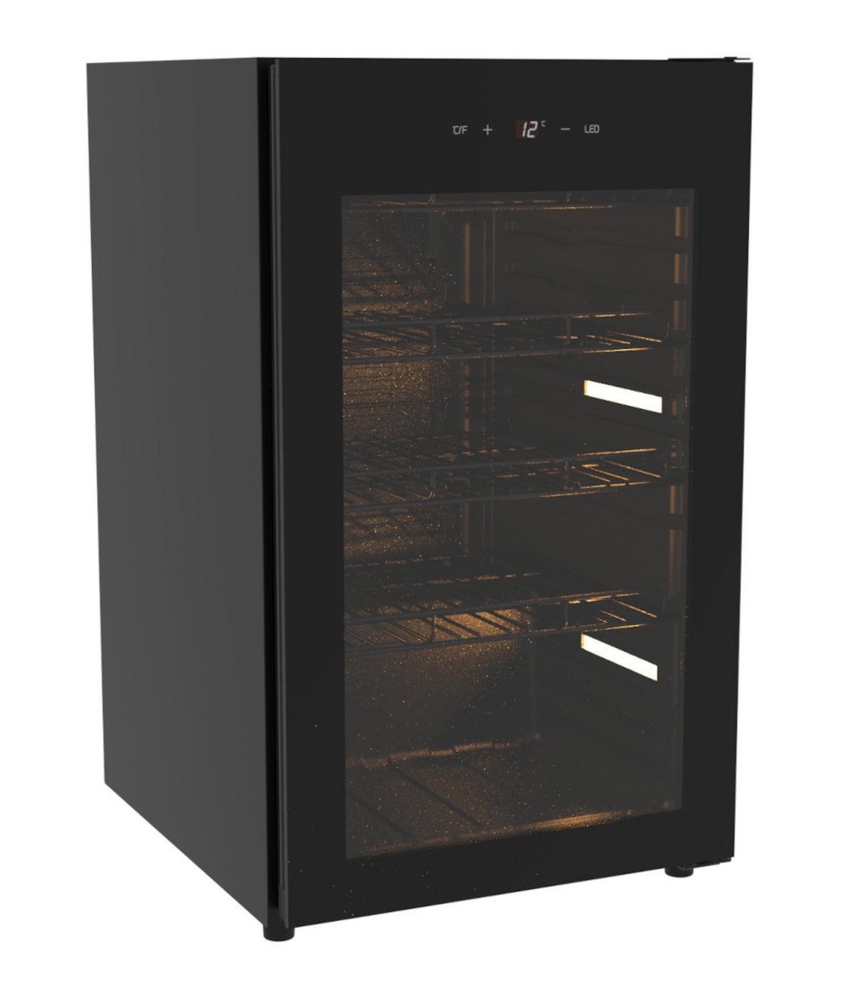 Weinklimaschrank WKS57DO Schwarz - Schwarz, Basics, Glas/Kunststoff (46/26/37cm) - PKM